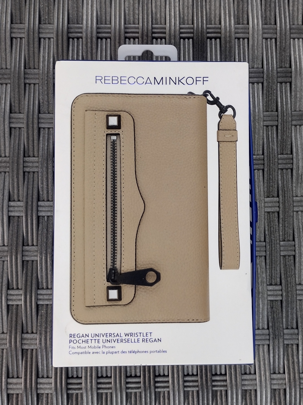 Rebecca Minkoff Beige Universal Wristlet Phone Case